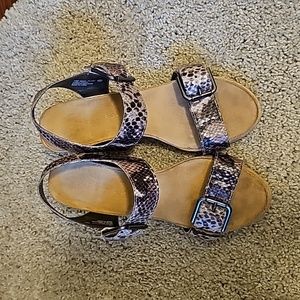 Aerosoles Snake Print Sandals Sz 7M